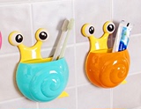可爱卡通蜗牛吸盘牙刷架牙具座创意卫生间吸壁式牙膏牙刷架