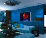 爱情红玫瑰 中国风 现代装饰画 无框画  壁画客厅版画 沙发背景画