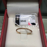 香港代购周大福专柜正品18K玫瑰金/白金简单款麻花扭纹黄金戒指