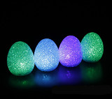 水晶鸡蛋小夜灯批发 七彩变色夜市地摊货源时尚创意 电池灯