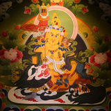 唐卡 尼泊尔 手绘 财宝天王 智慧 矿物颜料 供佛佛像