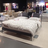 IKEA宜家正品代购 科帕达床架 双人铁艺钢木床北欧简约家具1.8米