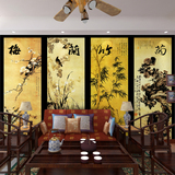 帝居大型壁画电视背景墙纸壁纸 古典中式 梅兰竹菊 卧室 客厅壁画