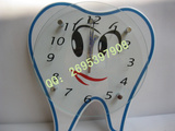 牙科诊所钟表 牙科装饰挂钟 可爱牙齿形状墙上挂表 电子钟表特价