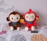 情侣猴子 一对围巾猴子悠嘻猴嘻哈猴子毛绒玩具布娃娃小公仔