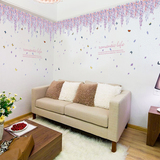 紫藤花墙贴纸 客厅电视背景沙发墙贴纸卧室温馨浪漫走廊装饰贴画