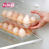 FaSoLa 冰箱鸡蛋托塑料保鲜盒厨房鸡蛋包装盒 收纳盒密封鸡蛋盒