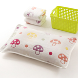 儿童枕套 荞麦壳枕芯 纯棉卡通六层纱布蘑菇 婴幼儿宝宝枕头套