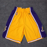 正品NBA球衣湖人队科比 纳什 霍华德 新面料篮球裤 大短裤 黄白紫