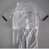 安贝儿B1501婴儿内衣单面竹纤维印花开档合同套  婴幼儿和尚衣