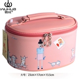 雾花 新款卡通可爱 化妆包韩国大小号收纳包 水桶包旅行整理包