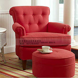 特价新古典单人沙发椅 客厅组合沙发老虎椅酒店影楼红色布艺沙发
