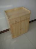 特价实木松木餐边柜储物柜子厨房用柜米面柜两斗柜松木家具可定做