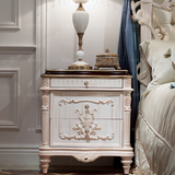 新款实木床头柜卧室实木家具欧式新古典家具英式家具高级定制家具