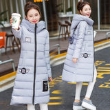 2016新款韩版休闲加大棉服冬季外套 时尚修身长款大码加厚棉衣女