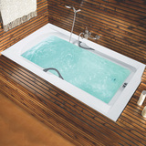 尚雷仕浴缸嵌入式普通单人保温小浴盆欧式家用1.6独立方形亚克力
