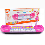 趣味多功能故事音乐带灯光麦克风儿童玩具电子琴早教玩具宝宝乐器