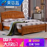美姿蓝 现代新中式实木床1.8双人床大小户型家具定制气动储物床