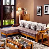 现代中式水曲柳高端客厅家具 小户型纯实木沙发贵妃组合转角包邮