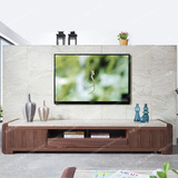 北美黑胡桃原木色电视柜现代简约全实木大理石电视柜橡木高端家具