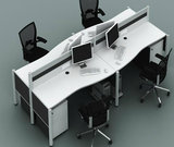 组合办公桌4人位位屏风工作位隔断简约人造板刨花板定制现代拆装