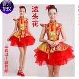 民乐演出服中国风2016春新款古典舞民族舞蹈服装打鼓舞女裙现代舞