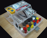 高达模型工具箱 专用手提式 工具盒油漆 零件收纳盒 工具箱 3层