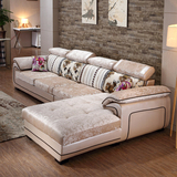 新款皮布沙发现代简约客厅布艺沙发组合转角沙发小户型宜家家具