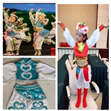 马蹄哒哒演出服儿童蒙古服筷子舞表演服装 男女童民族舞蹈服装