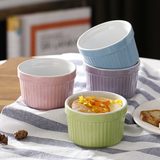 舒芙蕾烤碗陶瓷烘培模具创意陶瓷餐具盅 家用酸奶杯果冻布丁碗杯