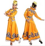 蒙古族舞蹈演出服装女长款少数民族舞服蒙古大摆裙蒙古袍新款