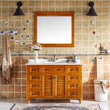 科勒欧式卫浴现代简约美式橡木浴室柜组合实木落地洗漱台洗脸手盆