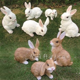 创意仿真兔子摆件别墅园艺庭院摆设花园装饰品园林景观动物雕塑
