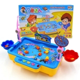 儿童钓鱼的玩具电动磁性钓鱼台池2-3-6岁宝宝益智4-5周岁半男女孩