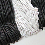 1.8-3mm黑白打蜡绳麻花圆棉绳子 捆绑束口绳 串珠绳DIY辅料