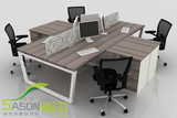 钢架组合简易4人隔断办公桌职员桌 简约现代组合屏风位办公桌椅