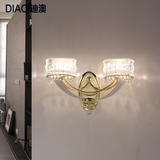 极有家奢华欧式设计师水晶壁灯 客厅楼梯过道卧室床头双头墙壁灯