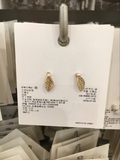 HM HM专柜正品代购 耳钉 耳饰 树叶金色 小珍珠树叶包邮不退换