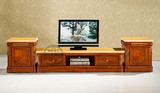 欧式实木大理石电视柜简约现代客厅电视墙液晶电视机柜子组合家具