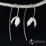 韩版设计师手工银饰耳线创意耳环925银女款耳坠花朵耳饰个性礼物