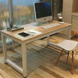 2016简约台式双人现代家用学习桌子写字台简易书桌钢木隔板电脑桌