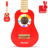 法国janod吉他木质小吉他 21寸6弦钢丝儿童Hello kitty吉他玩具