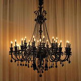 欧式蜡烛水晶吊灯现代客厅灯具简约餐厅卧室灯大型复式楼别墅灯饰