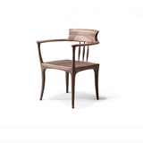 传世风格全实木餐椅现代中式胡桃木创意书椅酒店会所化妆椅可定制