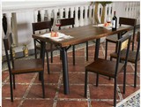 新品美式loft铁艺长方桌复古实木简约餐桌椅椅组合仿古做旧桌子