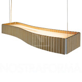 现代简约时尚亚克力木质创意客厅餐厅工程商业长方形个性实木吊灯