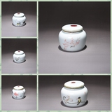 景德镇茶叶罐 密封瓷 家居摆设 正品陶瓷青瓷手绘茶叶罐