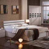 现代板式床木质储物床气动高箱床多功能1.5 1.8米双人床现货包邮