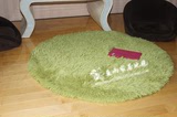 欧式加厚可爱长毛地毯草绿色客厅茶几卧室圆形地垫床边满铺定做