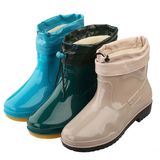 春秋冬季雨鞋水鞋女款中筒加绒可拆套鞋防滑防水胶鞋工作鞋妈妈鞋